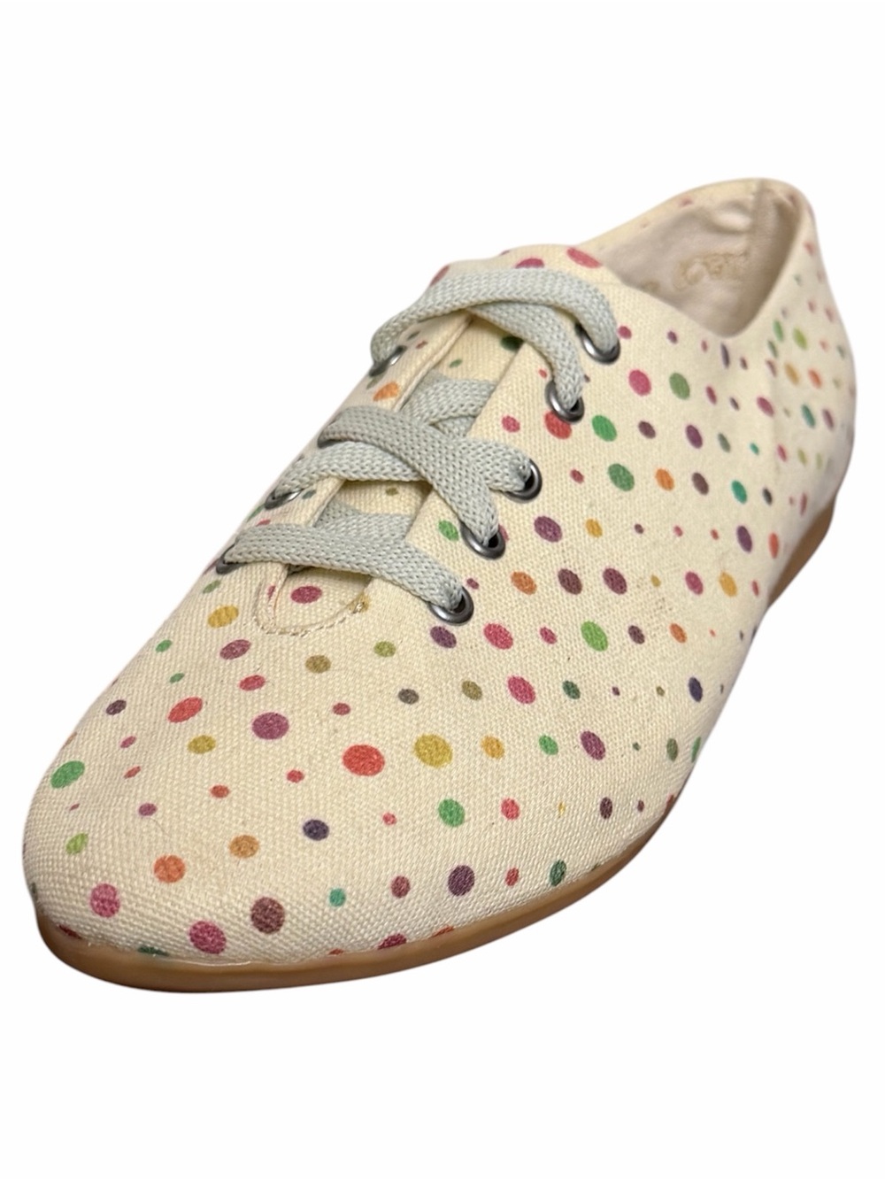 GOBY Polka Dot Canvas Lace Up Sneakers Size EU 38 NWOT